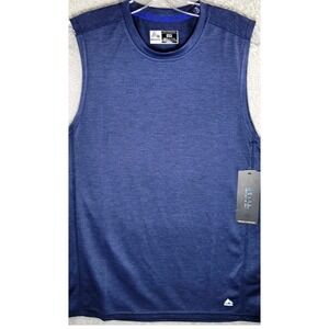 RBX Active Men's Sz S Lightweight Quick Dry Performance Muscle Tee Striated Navy